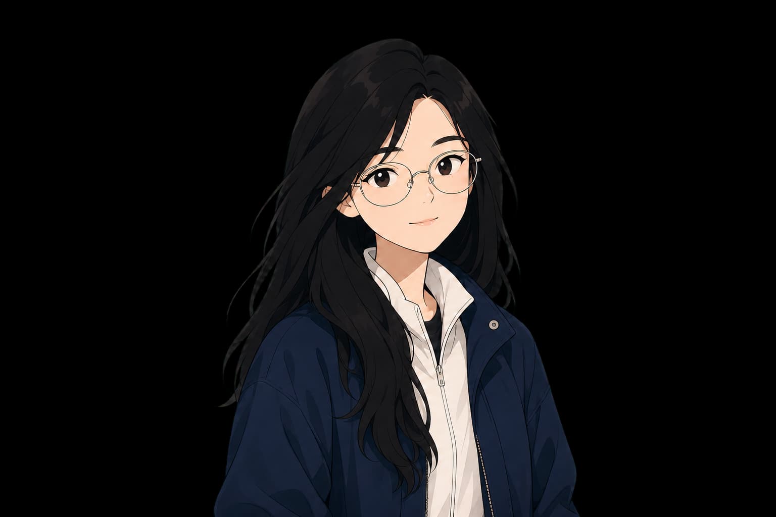 week illustrated half-body portrait